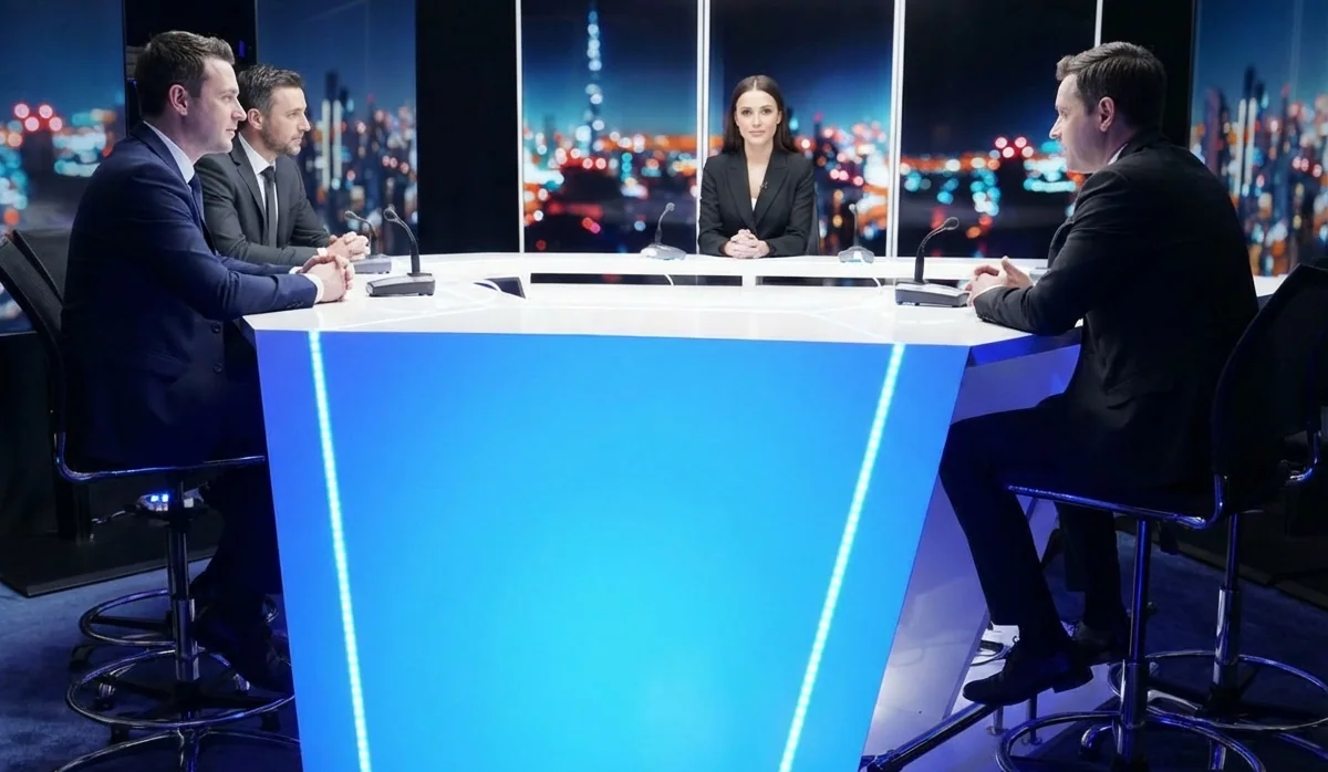 Le plateau webinaire du 264 lors d’une émission filmée