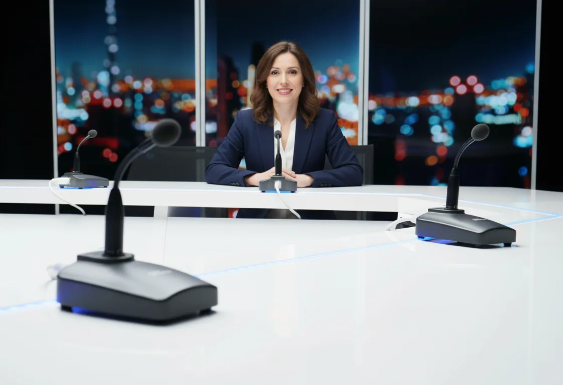 Une intervenante filmée sur le plateau webinaire du 264