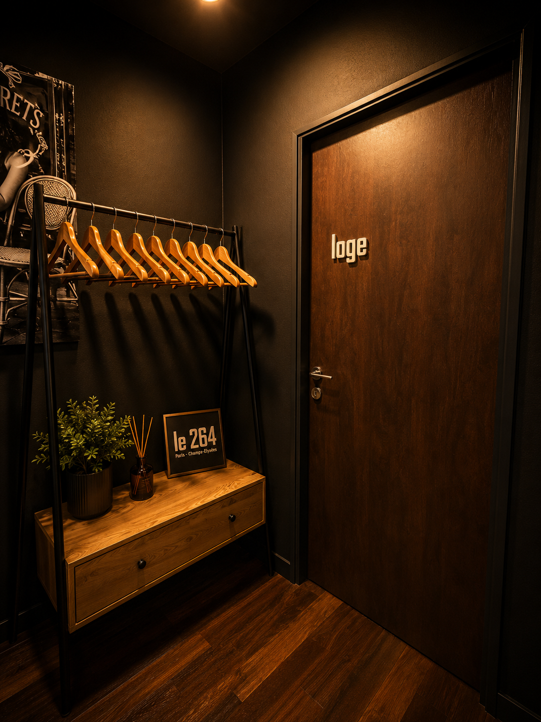 Loge rénovée du studio vidéo Le 264 à Paris